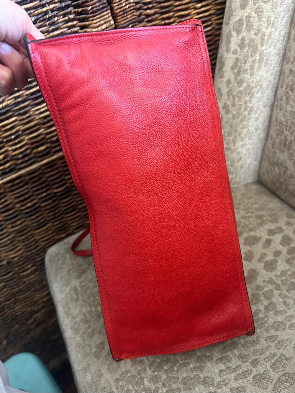 Prada Red Etiquette tote in Glacé calf leather GUC Retails $2200 with COA - Picture 9 of 17